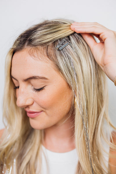 Silver | BFB Tinsel Clip-Ins