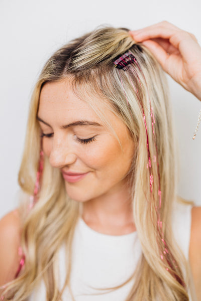 Pink | BFB Tinsel Clip-Ins